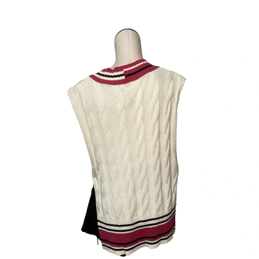 NWOT Free People Coastal prep Poncho vest academia preppy ONE SIZE
